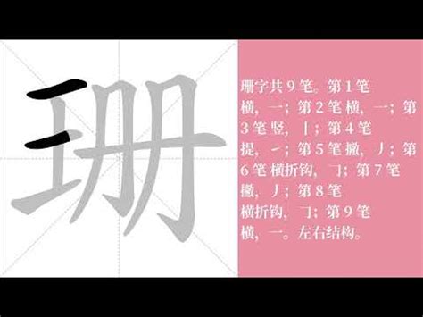 珊的筆劃|珊字寫法：專家指導